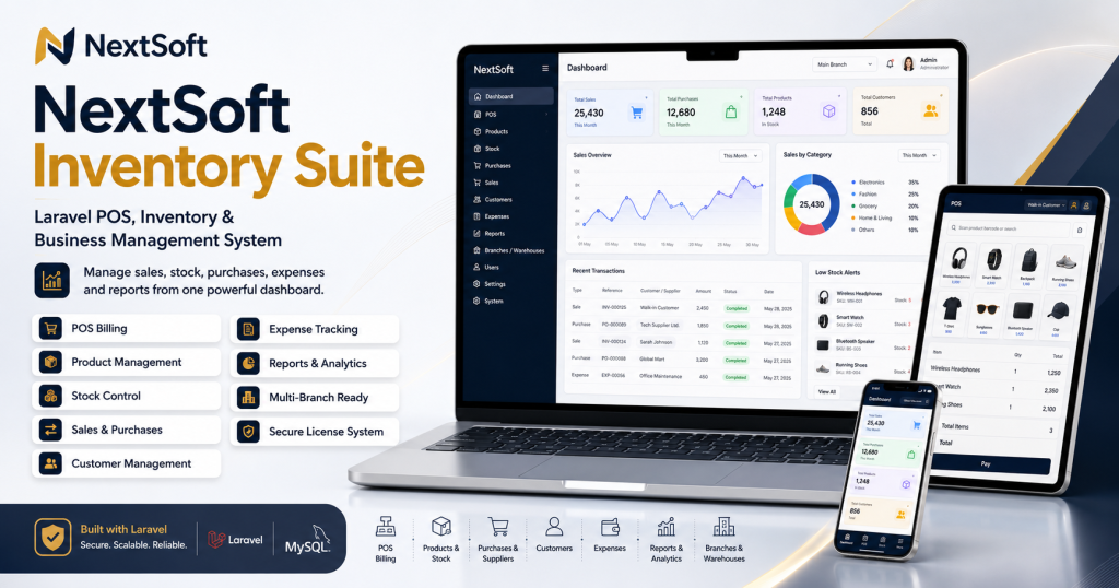 NextSoft Inventory Suite – Laravel POS & Inventory
