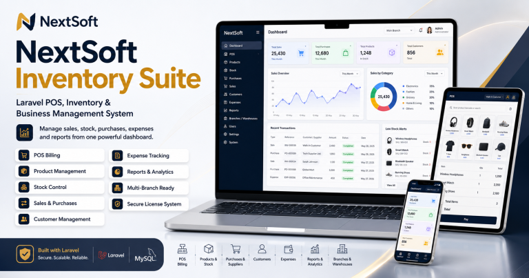 Laravel POS Inventory Management System – NextSoft Inventory Suite – All in 1