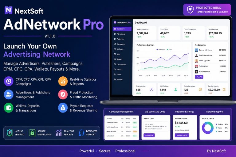 nextsoft adnetwork pro v1 1 0 advertising network script